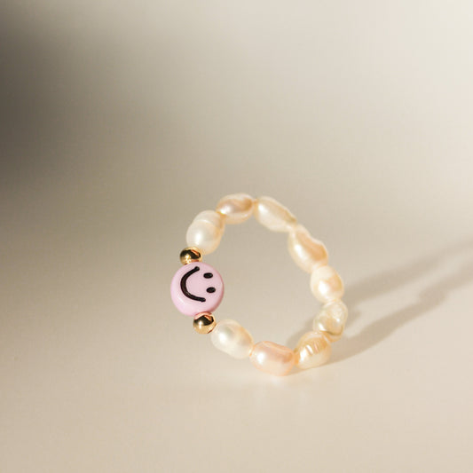 Ring Smiley lila