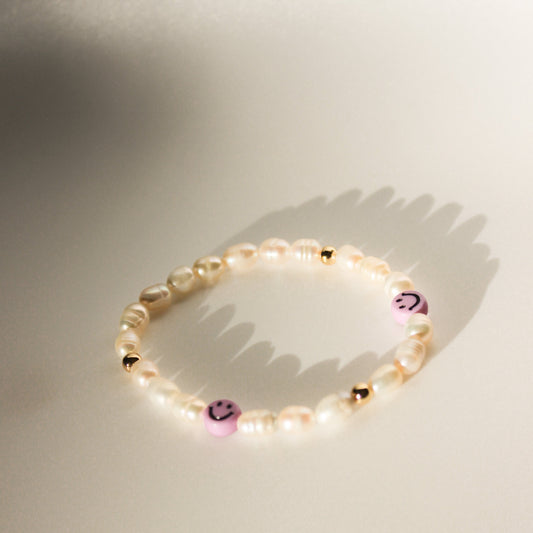 Bracelet smiley purple