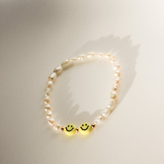 Armband Smiley gelb